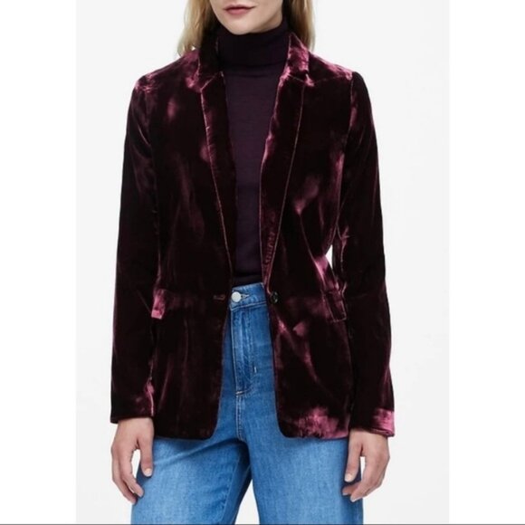 NWT Banana Republic Purple Whimsigoth Classic Regency Gothic Festive Jacket 12 - Picture 1 of 16